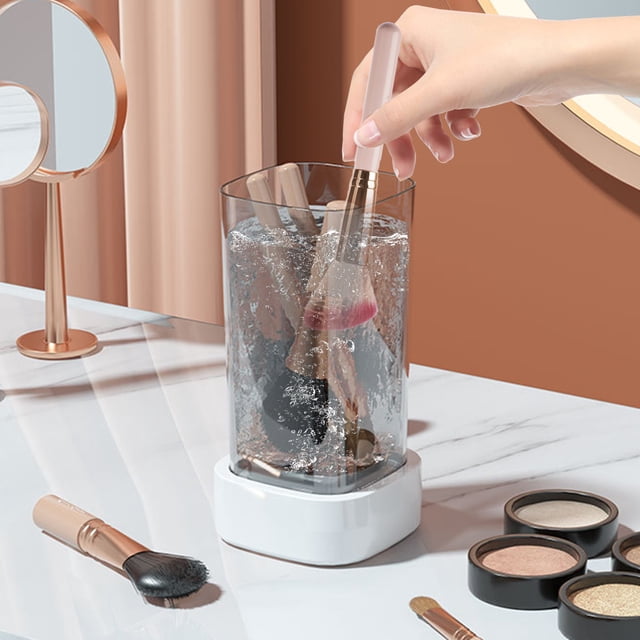 TIMIFIS Clean Makeup Brush Cleaner Automatic Spinning Makeup Brush Washer Efficient for Cleaning All Size Brushes Portable for Travel New Home Essentials