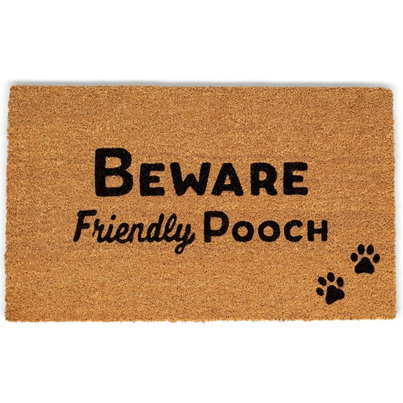 BirdRock Home Friendly Pooch Coir Front Door & Entry Doormat - 18" x 30"