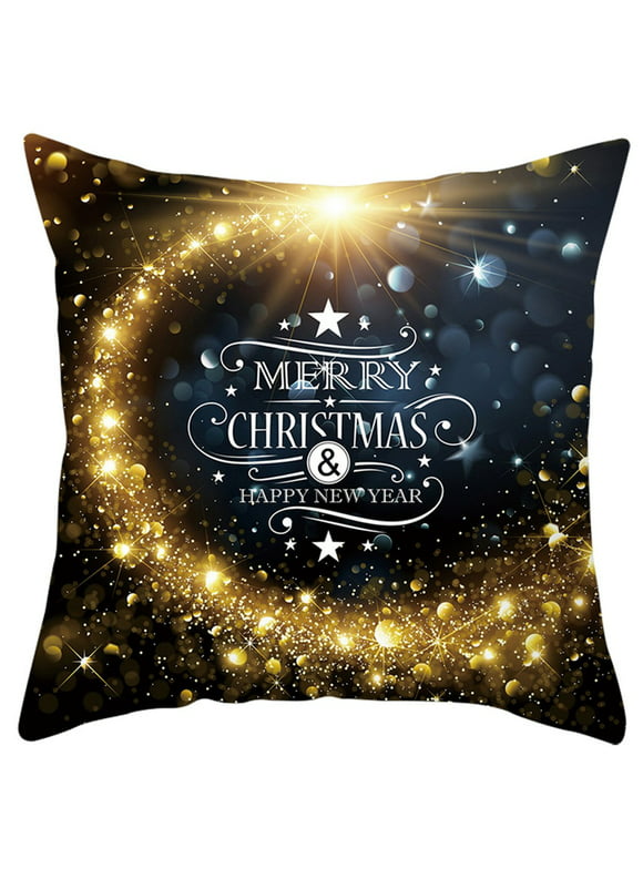 Jikolililili Merry Christmas Printing Dyeing Sofa Bed Home Decor Pillow Case Cushion Cover 2022 Standard Bed Pillow Cases Clearance