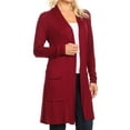 thumbnail image 2 of Women's Casual Long Sleeve Open Front Cardigan with Side Pockets, 2 of 4