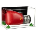 thumbnail image 1 of Acrylic Single or Double Boxing Glove Display Case with Mirror, Green Risers and Clear Base (A011-GRR), 1 of 2