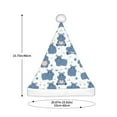 thumbnail image 3 of KLL Christmas Hats for Adults Plush Cute Hippos Print Santa Hat Xmas Fluffy Santa Claus Hat for Women Men, 3 of 6