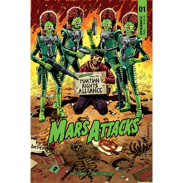 Dynamite Entertainment Mars Attacks 1 Cover C Marron Variant Walmart Com Walmart Com