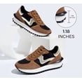 thumbnail image 5 of LUCKY STEP Stylish Retro Platform Sneakers Casual Walking Running Shoes,Brown/Black,Womens, 5 of 11