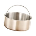 thumbnail image 4 of Vaporizador de alimentos de acero inoxidable para cocinar arroz, cesta multifuncional para vaporizador de verduras, inserto para bollos y bolas de 146 cm x 6 cm, 4 of 8