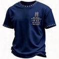 thumbnail image 2 of JULMCOMO Men's 9/11 25 Years Anniversary Shirts Never Forget Remember Honor Unite Graphic Tees Patriotic American Flag T Shirts Blue L, 2 of 4
