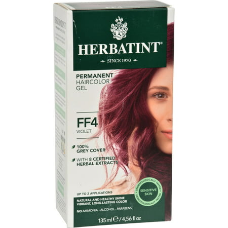 Bioforce Herbatint Flash Fashion Permanent Herbal Haircolor Gel, 4.56