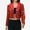 Red, variant on Women's Sequin Cropped Blazer Long Sleeve Sparkly Open Front Jacket - X Large, Red