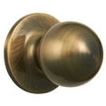 thumbnail image 2 of Hyper Tough Interior Non-Locking Ball Style Passage Doorknob, Antique Brass Finish, 2 of 10