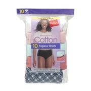 Hanes Womens Underwear 10-Pack, Full-Coverage Brief Panties, Moisture-Wicking Underwear for Women