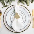 thumbnail image 3 of Christmas Metal Tree Tapkin Ring Gold - Ensemble De 6, 3 of 3