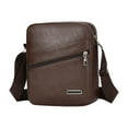 thumbnail image 2 of Men's Crossbody Shoulder Bag, Genuine Leather Small Messenger Satchel for Work Business Travel, Side Purse, 2 of 6