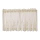 thumbnail image 1 of Hermosas cortinas cortas de encaje para media ventana para cafetería, hogar, cocina (137*61cm Beige), 1 of 9