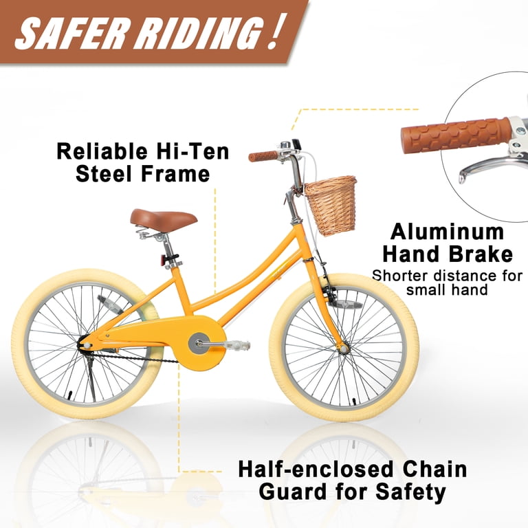 Glerc 20 Inch Kids Girls Bike for 7 8 9 10 11 12 13 Years Old