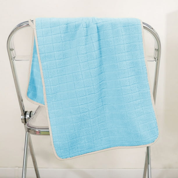 Uuiauoio Towel,Bath Towels Checkerboard Coral Fleece Bathroom Towel Lightweight Soft Quick Dry Wash Cloth for Home Gym Spa Beach Accessories