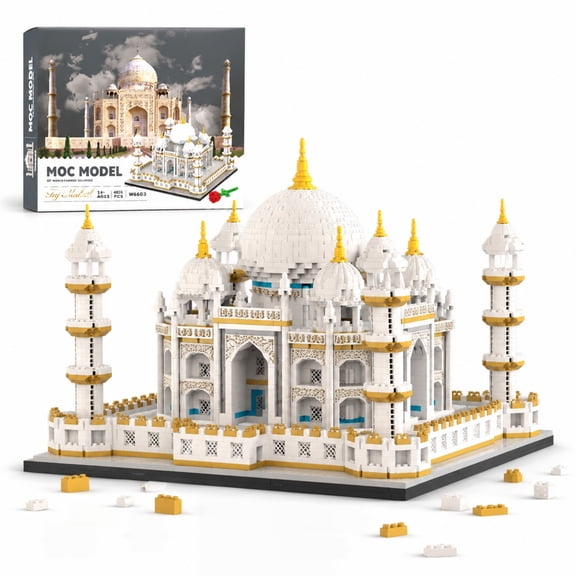 Brivello Taj Mahal Micro Mini Building Blocks Set, 4030 Pcs Plastic Construction Blocks, World Architecture Landmark Creative Gift for Adults