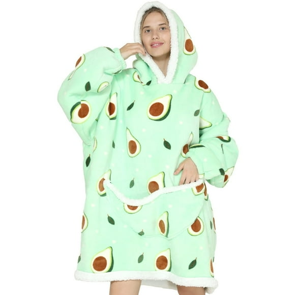 Oversized Hoodies Sweatshirt Winter Hoodies Fleece Comfortable Plush Blanket Sweatshirt with Big Pocket Wearable Blanket Hoodies As Birthday Gifts for Women Men Adults Kids