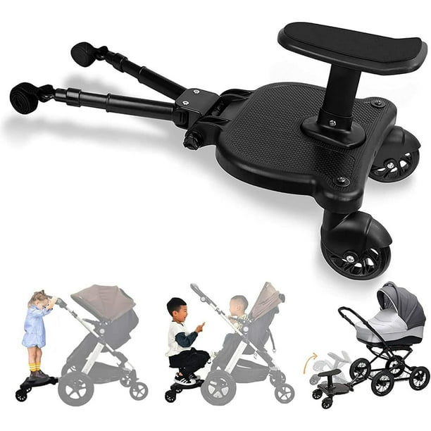 Baby Stroller Board 2 in 1 Stroller Ride Board Adjustable Stroller Glider Board Attachment for Standing or Sitting Up to 55lbs Walmart