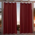 thumbnail image 3 of Exclusive Home Rideaux Toile Intérieur/extérieur Oeillet Haut Rideau Panneau Paire, 54x108, Rouge, 3 of 4