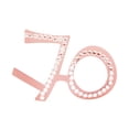 thumbnail image 4 of Gafas de sol decoradas con números y diamantes de imitación para cumpleaños, ideales para adultos. 70, 4 of 8