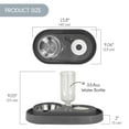 thumbnail image 5 of Dog & Cat Food and Water Dispenser Set, Double Dog & Cat Bowls with Steel Bowl, Pet Refillable Water Bowl, Dishwashable Pet Feeder, Easy Clean, for Medium and Small Pet, 5 of 6