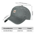 thumbnail image 4 of ZICANCN Casquette de Baseball Ajustable pour Femmes, Motif Esthétique Abstrait Chapeaux Roses pour Hommes Adulte Casquettes de Baseball en Denim de Coton Lavé Mode, Gris, 4 of 6
