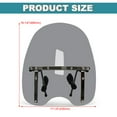 thumbnail image 3 of Kojem Motorcycle Windshield Smoke 19"x 17" for 1987-2019 Honda Kawasaki Harley Davidson Suzuki Yamaha, 3 of 14