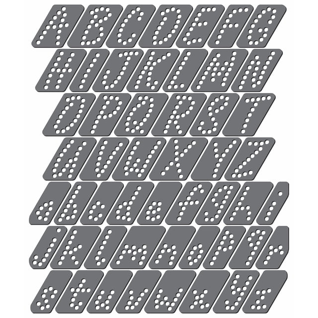 Plantilla magnética para strass Rhinestone Genie, estilo script, 1,25"