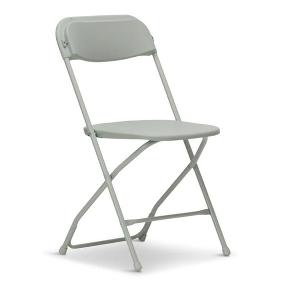 TitanPRO Plastic Folding Chair with Drain Holes - Light Gray - 10 Pack
