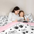 thumbnail image 4 of Homewish Kids Black Ribbon Twin Bedding Sets 7-Piece, Chic Fashion Bowknot Bedding Comforter Set, Cartoon Cherry Fruit Reversible Sheet Sets, Ultra Soft Bedroom Decor, 4 of 7