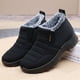 thumbnail image 3 of Botas de nieve cálidas y ligeras con fondo suave y acolchado de algodón para mujer, informales, con forro polar y engrosadas, para madres de mediana edad y mayores, 3 of 6