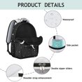 thumbnail image 4 of Steampunk Gothic Student Backpack Durable Waterproof School Bag with Dark Celestial Elements Print, Breathable Padding, Adjustable Straps for Outdoor Adventures and Commuting, 4 of 6
