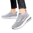 thumbnail image 4 of EKVAHL Women's Orthopedic Athletic Sneakers, Knit Wide Width Tennis Shoes, Shock‑Absorbing Running Shoes for Everyday Street Commute Gray, 4 of 5