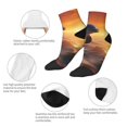 thumbnail image 5 of Pofeuu Sunset Dancing Dolphin Print 30cm Socks, Adult Running Hiking Socks for Youth and Adult, 5 of 7