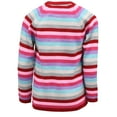 thumbnail image 2 of Cyndeelee Girls Long Sleeve Stripe Knit Button Up Crewneck Cardigan Sweater (Red Stripe, 4T), 2 of 5