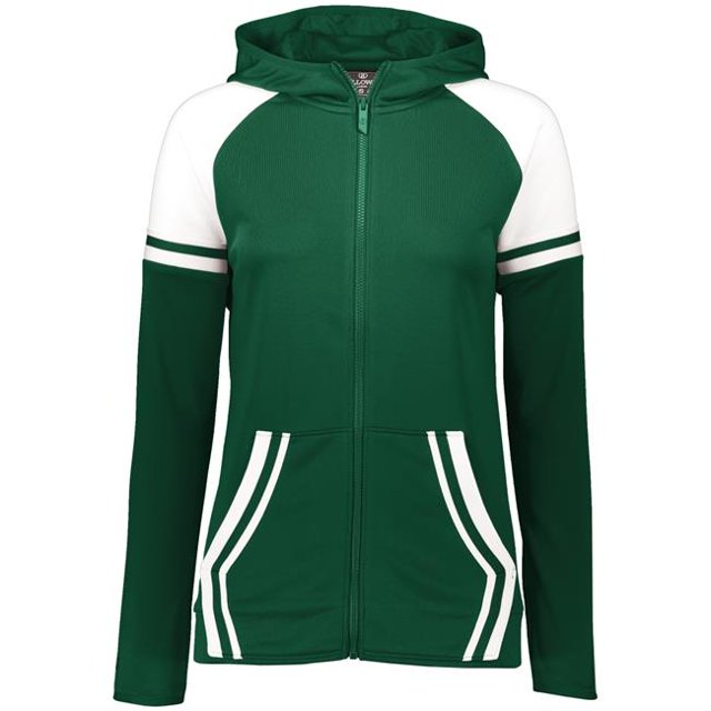 Ladies Retro Grade Jacket, Forest & White - Large
