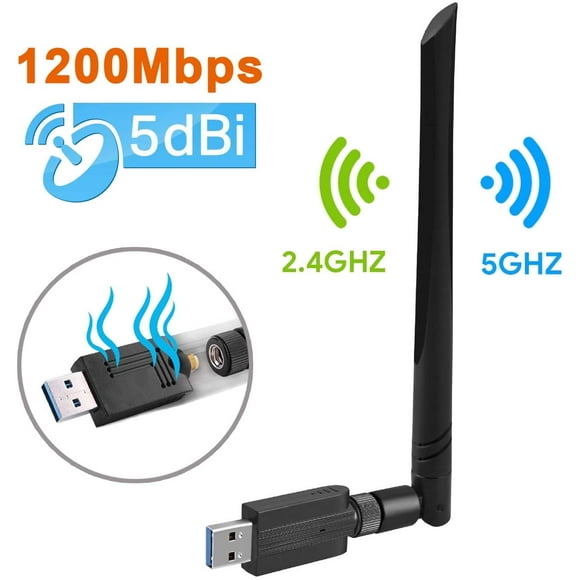 Dual Band WiFi Dongle AC 1200Mbps USB WiFi Adapter WiFi Dongle