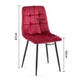 thumbnail image 5 of Yesfashion Tufted Dining Room Chairs Set Of 2, Upholstered Accent Dinner Chairs With Metal Legs, Modern Velvet Armless Chairs for Living Room ﻿kitchen, 5 of 7