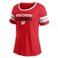 thumbnail image 2 of Women's Fanatics Red Wisconsin Badgers Block Party T-Shirt, 2 of 3