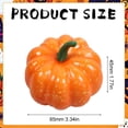 thumbnail image 2 of Orange Artificial Pumpkins, Harvest Decor Foam Pumpkin, Imitation Fake Pumpkin, Artificial Pumpkin Decor, Thanksgiving Halloween Pumpkin Props, Realistic Faux Pumpkins for Fall Decor,Yellow, 2 of 6