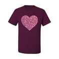 thumbnail image 2 of Wild Bobby, Pink Ribbon Heart, Breast Cancer Awareness, Men Graphic Tee, Maroon, X-Large, 2 of 5