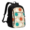 thumbnail image 1 of Balery Vintage Bowling Mochila con carga USB para hombre y mujer - Mochila impermeable y antirrobo para portátil con puerto USB para viajes, trabajo, estudios y universidad, 1 of 7
