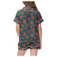 thumbnail image 5 of Kids Halloween Pajamas Size 4-5 Years Childrens Halloween Sleepwear Short Sleeve Top and Shorts Comfort Boys Pjs Green, 5 of 6