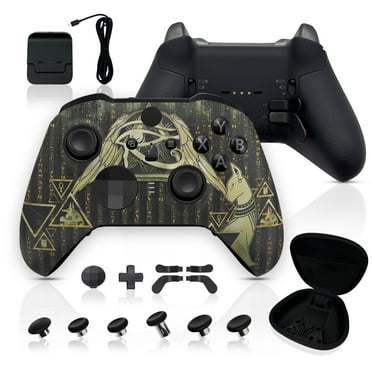 Silent Modz Custom Elite Series 2 Wireless Controller Compatible with Xbox Series X, Xbox Series S, Xbox One, Mobile & PC – Starter Bundle Gaming Controller with Accessories & Case (Eye of the Gods)