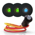 thumbnail image 1 of 3 Feux de Signalisation de Tableau de Bord LED 12V - 2 Clignotants Verts et 1 Clignotant Bleu, 1 of 1