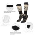 thumbnail image 3 of Fotbe Vintage Pattern Flower Skull Calcetas Divertidas Estampadas para Hombre y Mujer, Calcetas de Algodón hasta la Rodilla para Caminar, Correr, Enfermería y Embarazo, 3 of 6