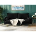 thumbnail image 3 of Koby Home Sectional Sofa Velvet Sleeper Sofas 70" Couch 3-Seater Couches for Living Room Sand Beige, 3 of 4