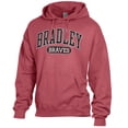 thumbnail image 2 of Men's Comfort Wash  Red Bradley Braves Lightweight Fleece Pullover Hoodie, 2 of 3