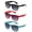 3 Pack Red, Teal & Black, variant on - "Blue Kid's" Kyra 80's Retro Blue Brothers Kids Fashion Sunglasses