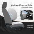 thumbnail image 4 of Coverado Car Seat Covers 2 Seats, Waterproof Faux Leather Front Seat Protectors, Auto Interior Cushions Universal Fit for Most Cars, Gray&White, 4 of 6